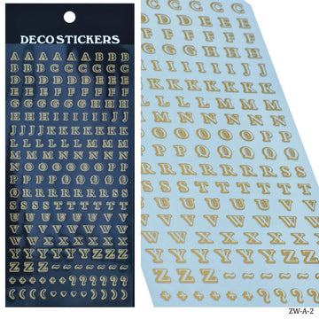Golden Alphabet Stickers (Contain 1 Unit sheet )
