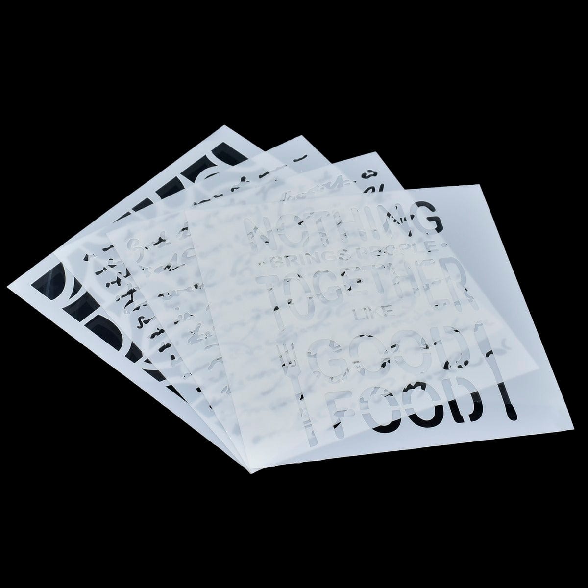 jags-mumbai Stickers Stencil Plastic 6x6 4Pcs