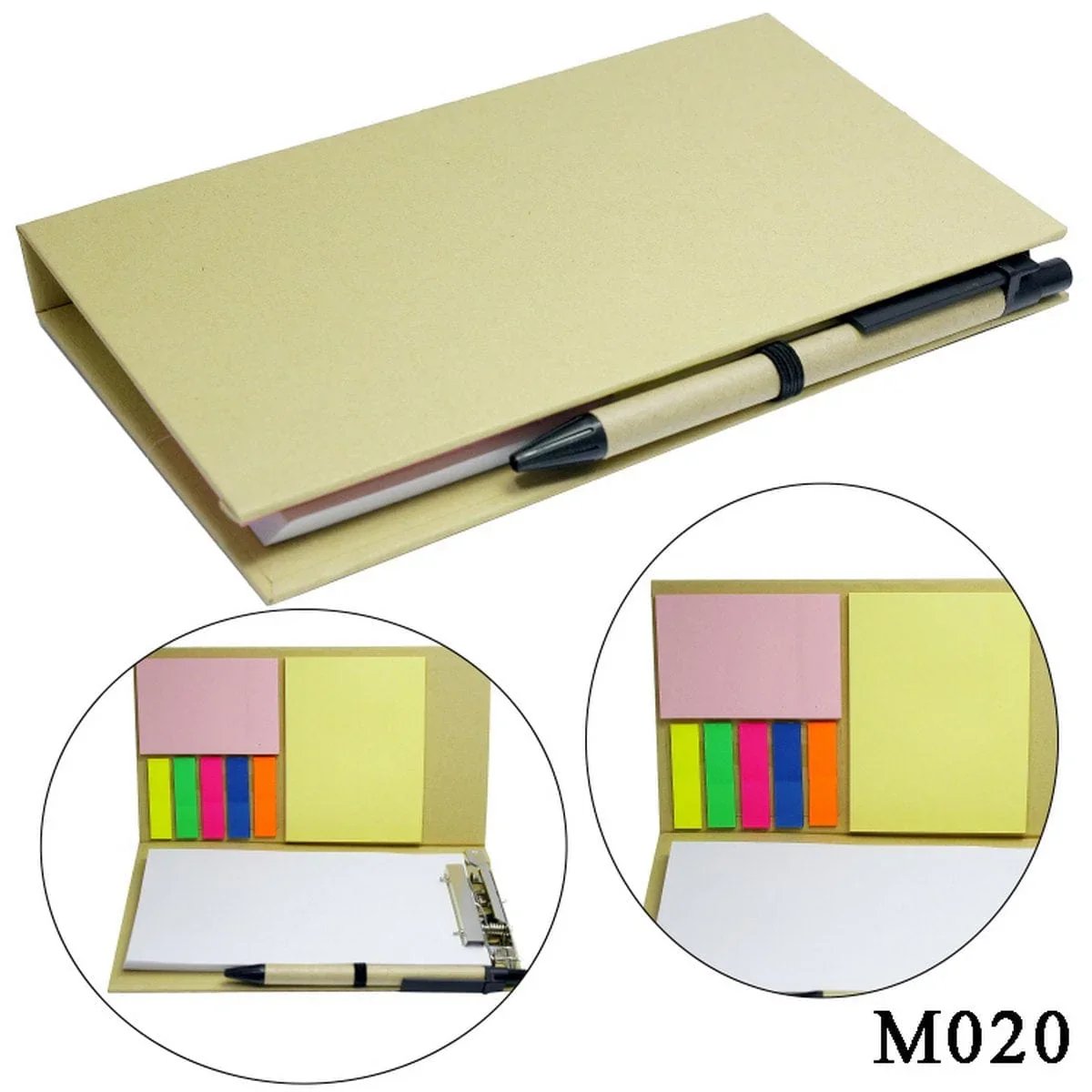 Memo Pad with pen and sticky notes (Bigger size) – Inkarto