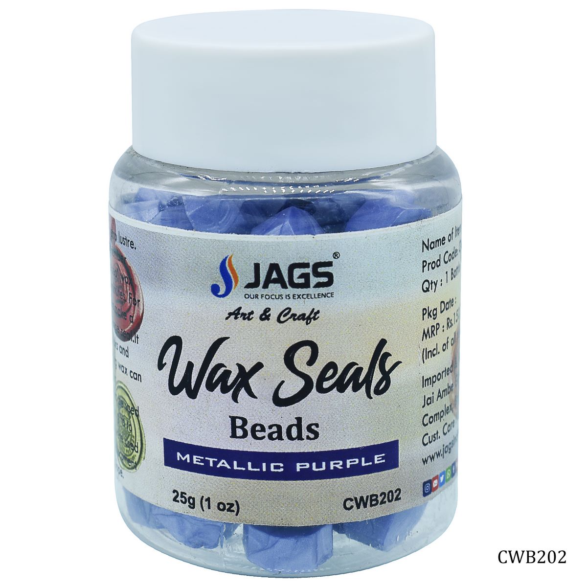jags-mumbai Wax Stamp & Sealing Wax Stamp Seal Beads metallic purple