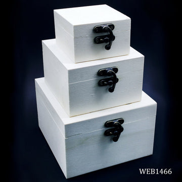 Wooden Empty Box 3pcs 5.5x5.5x3.5cm WEB1466