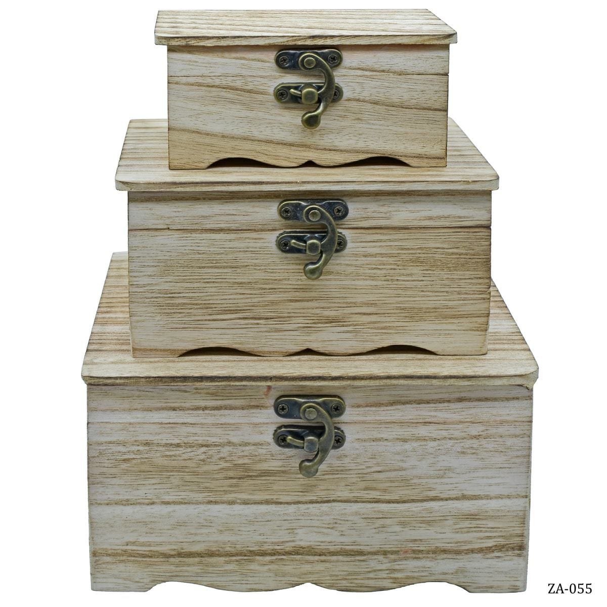 jags-mumbai Wooden box Wooden Empty Box Set Of 3 Pcs Antique Finish