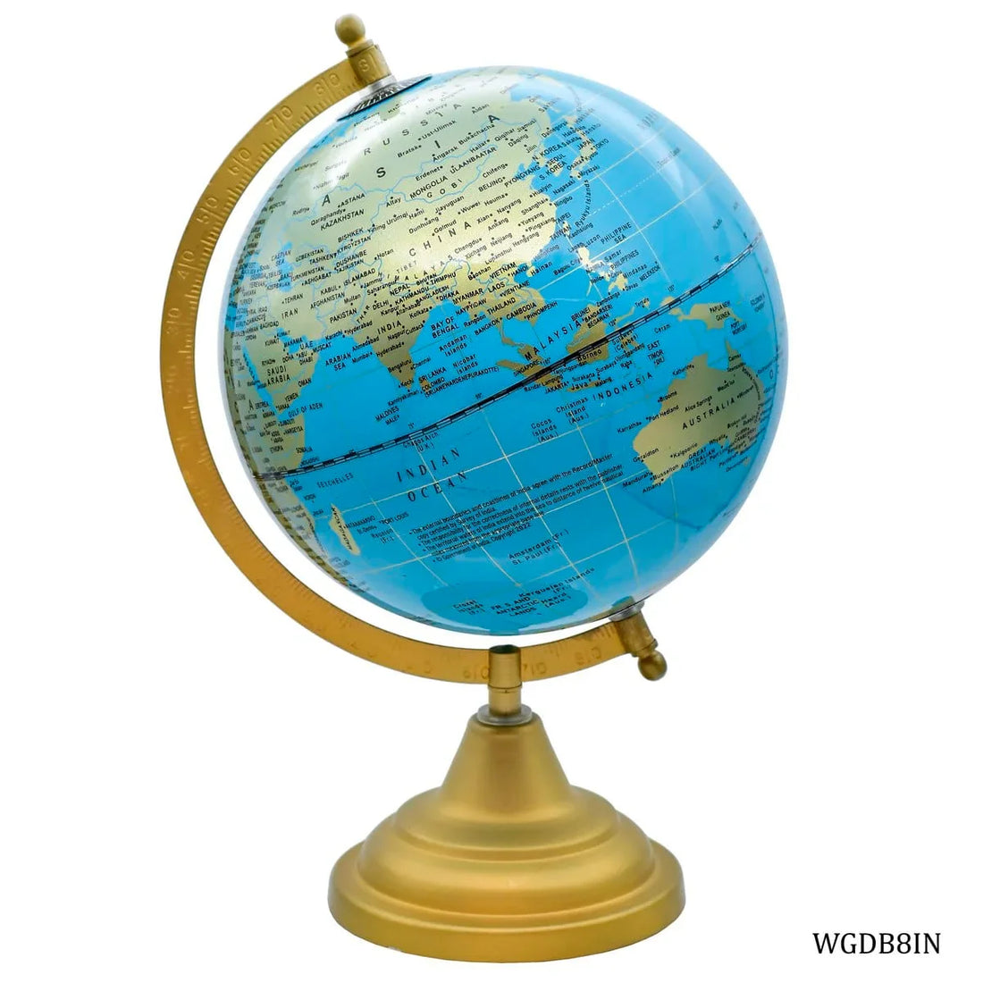 jags-mumbai World Globe World Globe Decosative Blue Matel Base 8 Inch
