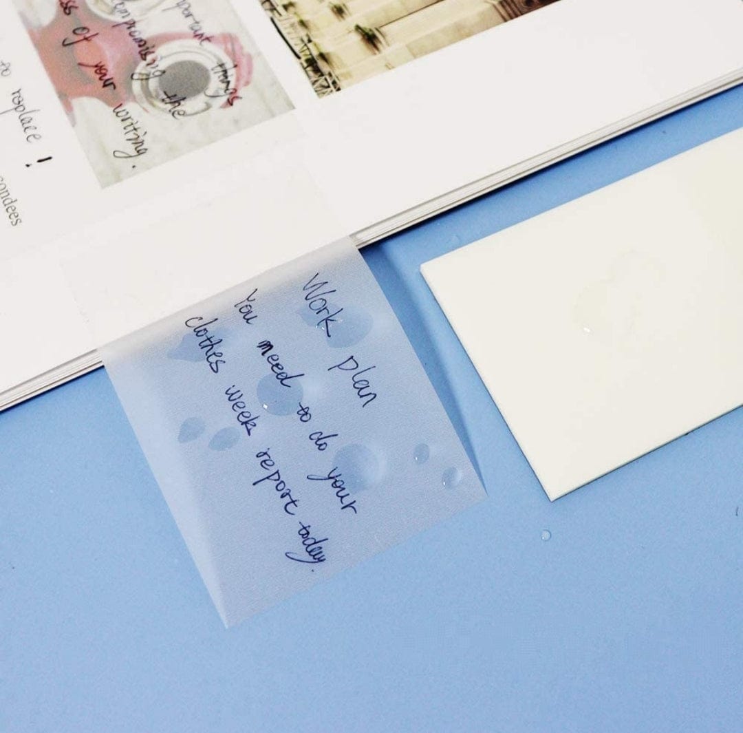 100pcs Transparent Sticky Notes Self-stick Note Pads, Transparent Self  Adhesive Removable Transparent Notes