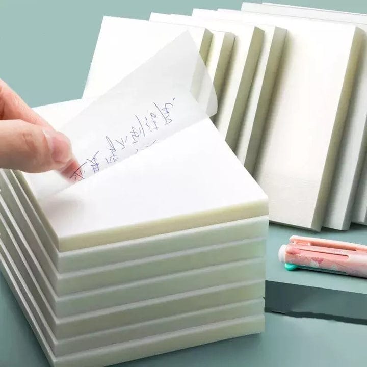 Transparent sticky notes, clear and see-through
