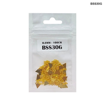Bss30G Chain 0.6Mm Gold 100Cm