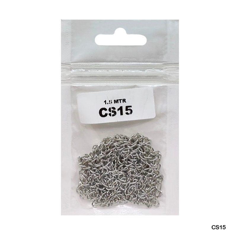 MG Traders 1 Jewellery Chain 1.5Mtr Silver 0.8Mm (Cs15)