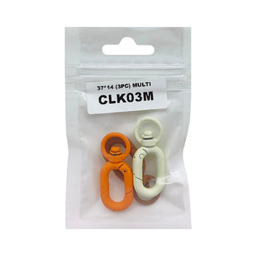 Clk03M 3Pc Capsule Key Chain Hook Multi 37*15