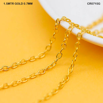 MG Traders 1 Jewellery Cr0715G Chain R 1.5Mtr Gold 0.7Mm