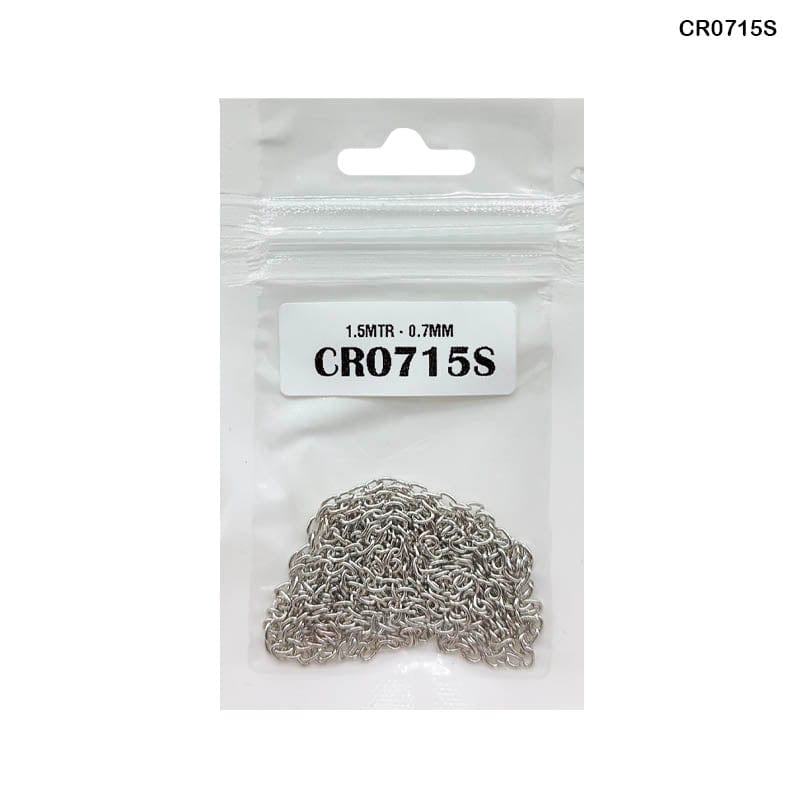 MG Traders 1 Jewellery Cr0715S Chain R 1.5Mtr Silver 0.7Mm