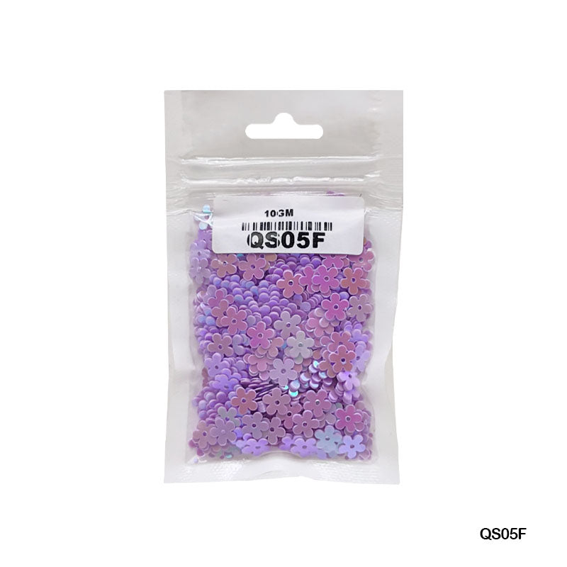 MG Traders 1 Sequin Qs05F Flower 7Mm L Purple 10Gm Sequins