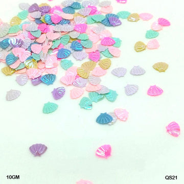 MG Traders 1 Sequin Qs21 Multi Flower 7Mm 10Gm Sequins