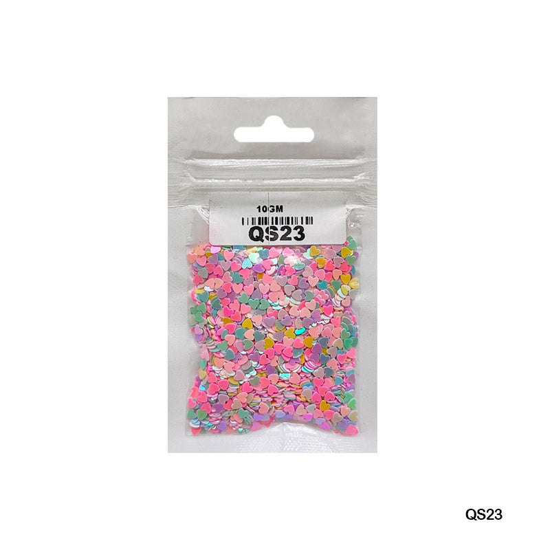 MG Traders 1 Sequin Qs23 Multi Heart 3Mm 10Gm Sequins