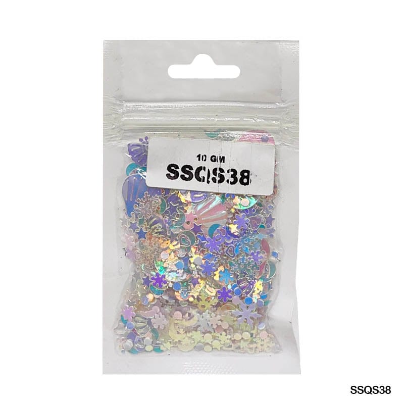 MG Traders 1 Sequin Ssqs38 Multi 10Gm Sequins Ss