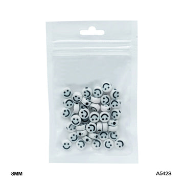 Bracelet Beads Plastic 20Gm 8Mm (A542S)