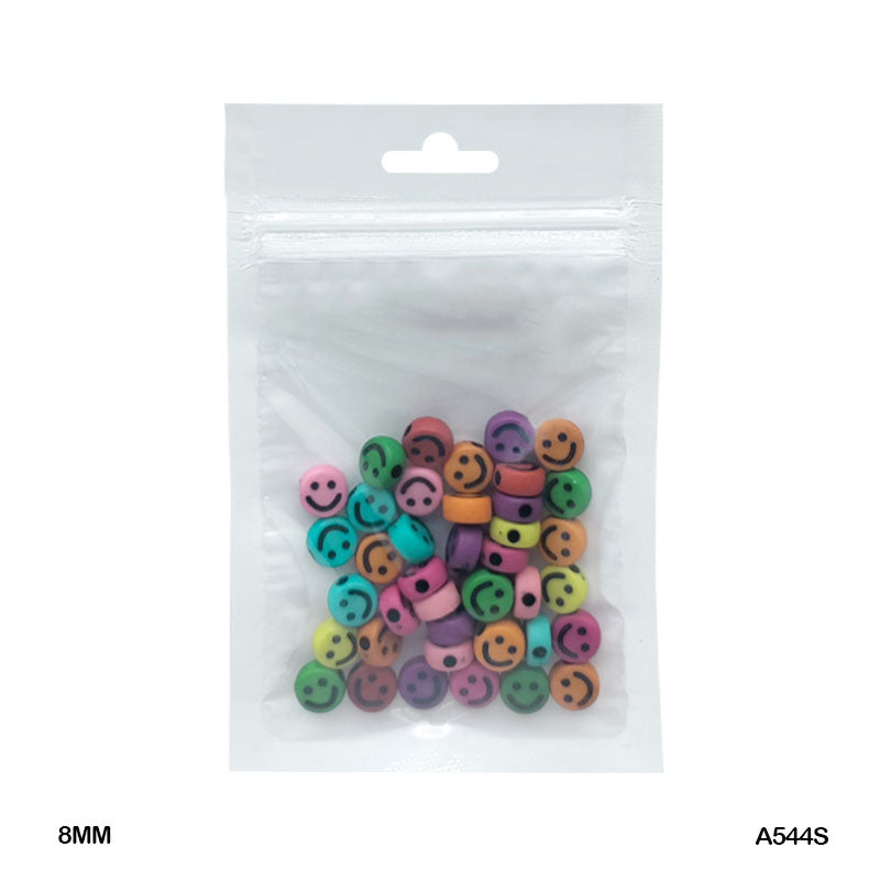 MG Traders Beads Bracelet Beads Plastic 20Gm 8Mm (A544S)