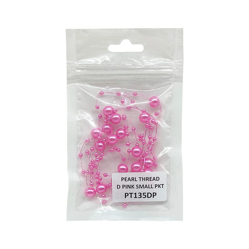 MG Traders Chains & Hooks Pearl Thread Small Pkt (1.35Mtr) D Pink