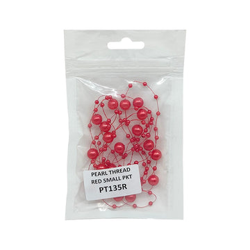 Pearl Thread Small Pkt (1.35Mtr) Red