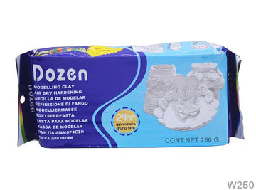 Dozen Air Dry Clay White 250G (W250)  (Pack of 3)
