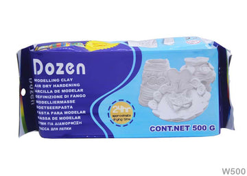 Dozen Air Dry Clay White 500G (W500)