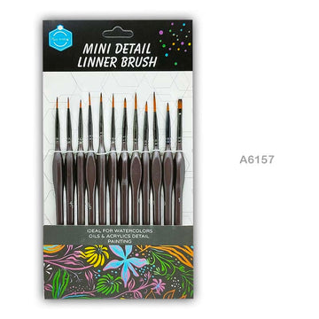 A6157 Paint Brush 12Pc Ultra Thin I Mini Detail Liner Brush