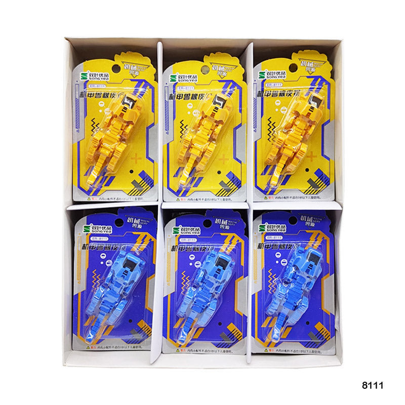 MG Traders Eraser 8111 Assembled Robot Eraser 1Pc  (Pack of 6)