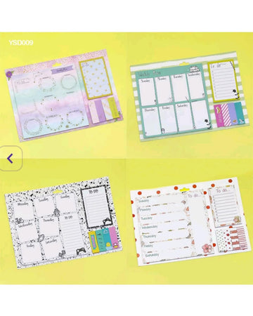 Everyday Planner with Post it notes for 30 Days I To-Do-List Journal