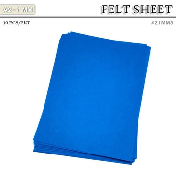 MG Traders Foam & Felt Sheet Felt Sheet A2 1Mm Dark Blue 10Sheet (A21Mm3)