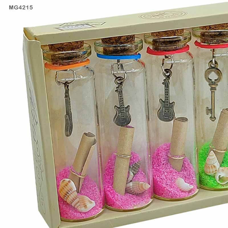 MG Traders Glass Messages Bottle Mg42-15 Glass Message Bottle 12Pcs
