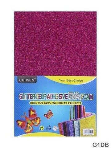 Glitter Foam Sheet (G1Dp) W/S A4 D Pink 10Pc  (Pack of 2)