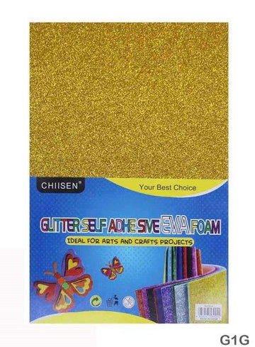 Glitter Foam Sheet (G1G) W/S A4 Gold 10Pc  (Pack of 2)