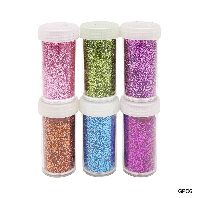 MG Traders Glitter Powder Glitter Powder 6 Color (Gpc6)