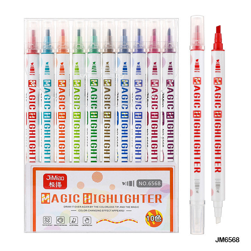 MG Traders Highlighters Jm6568 Magic Highlighter Pen 10 Color