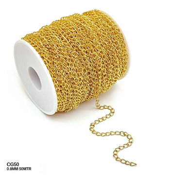 Chain 0.8Mm Gold 50Mtr (Cg50)