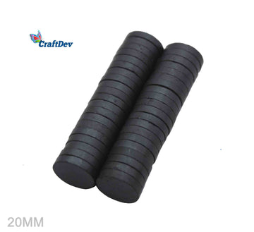 Black 20X3Mm Magnet 50Pc (20Mm)  (Pack of 3)