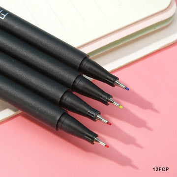 Fineliner Drawing Pen 12 points Pigment Liner Waterproof Acid Free Fade Resistant (12Fcp)