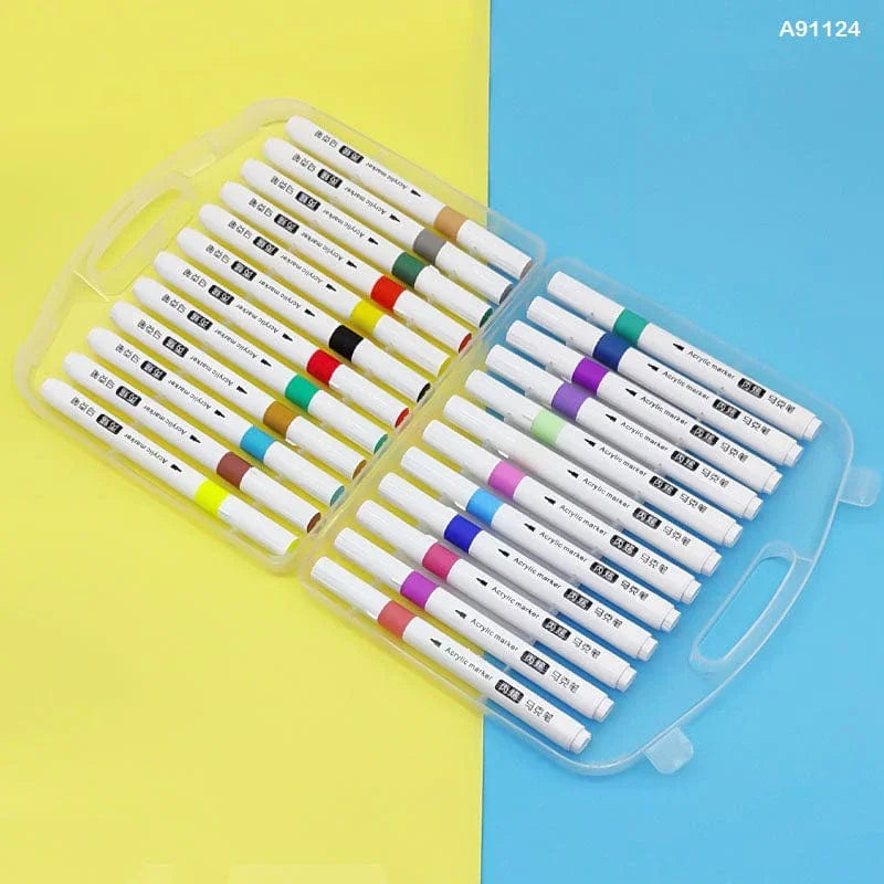 MG Traders Marker A91124 Acrylic Marker 24 Color 2Mm