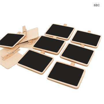 6Bc Wooden 6Pc Black Board Clip Plain  (Pack of 4)