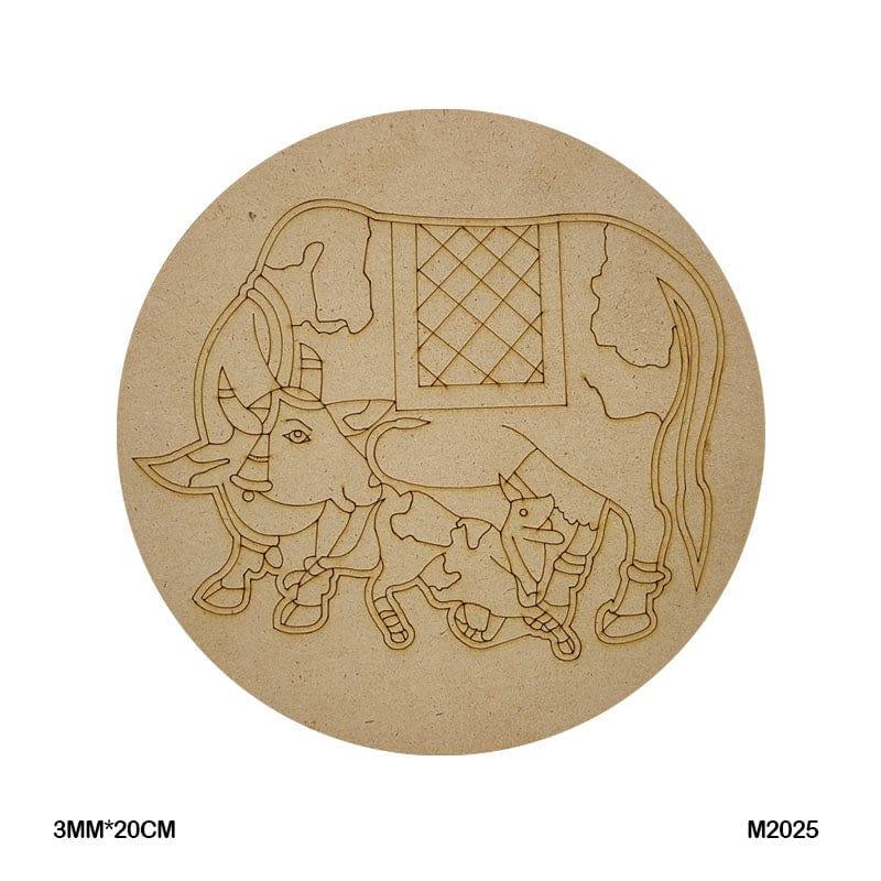 MG Traders MDF & wooden Crafts M2025 Mdf Cutout Round Mandala Engrave 3Mm*20Cm