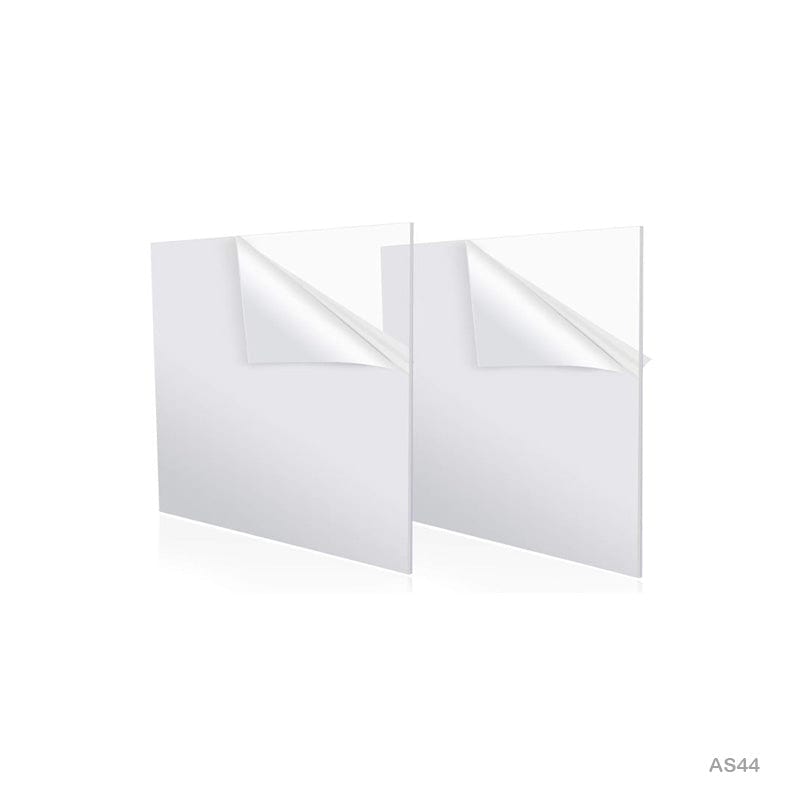 MG Traders Pack Acrylic Sheet Acrylic Sheet Square 2Mm 1Pc 4X4 (As44)  (Contain 1 Unit)