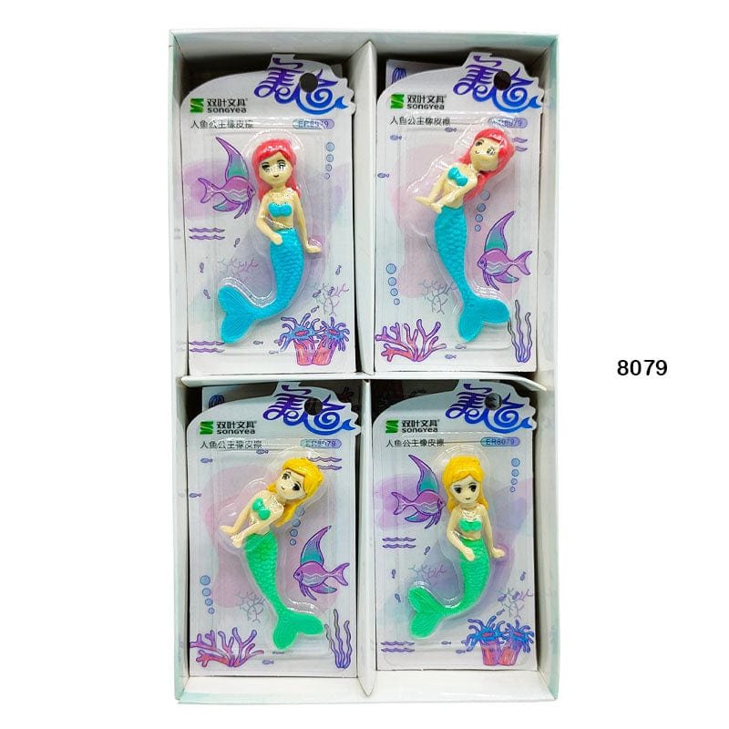 MG Traders Pack Eraser 8079 Mermaid Eraser 1Pc  (Contain 1 Unit)