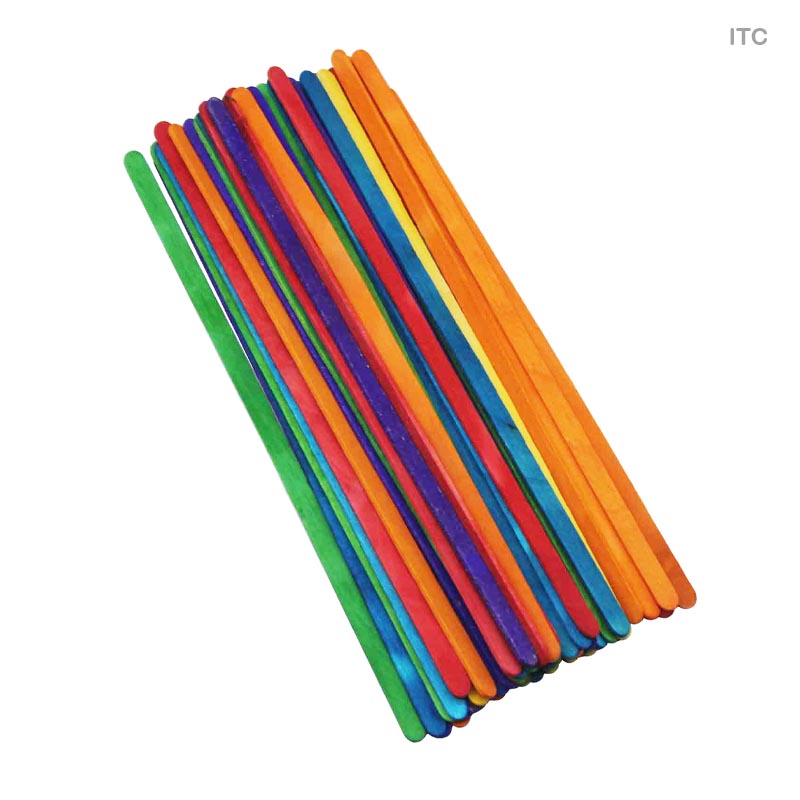 MG Traders Pack Ice Cream Stick Ice Cream Stick Thin Color 19 X 0.5Cm (Itc)  (Contain 1 Unit)