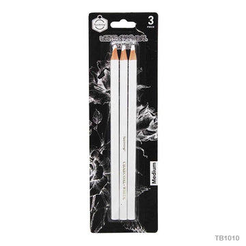 MG Traders Pack Pencil 3Pc White Charcole Pencil (Tb1010)  (Contain 1 Unit)