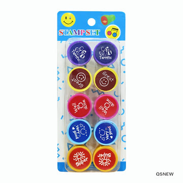 Quote Stamp New 10Pc (Qsnew)  (Contain 1 Unit) Teacher's Stamp & Appreciation stamp