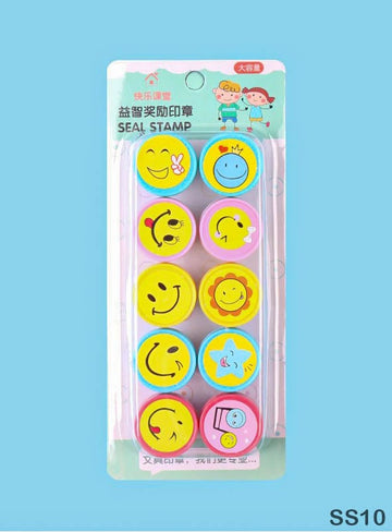 MG Traders Pack Stamp Smile Stamp 10Pc Cc (Ss10)  (Contain 1 Unit)