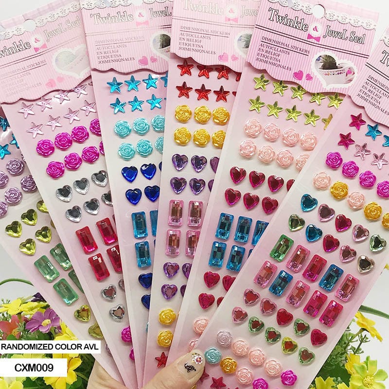 MG Traders Pack Stickers Cxm009 Twinkle Jewel Seal Journaling Sticker  (Contain 1 Unit)