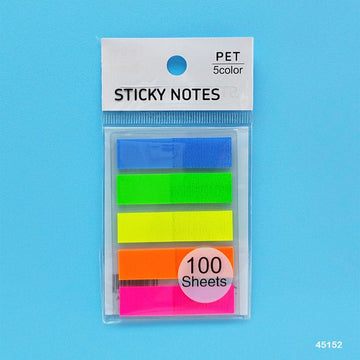 45152 Sticky Notes 12X45Mm 5 Color Neon  (Contain 1 Unit)