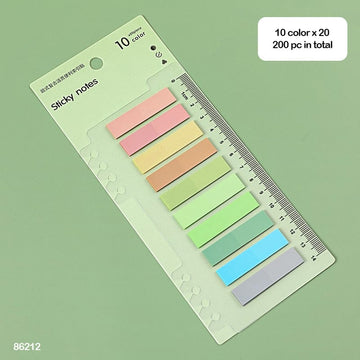 86212 Sticky Notes 10 Color 11X44Mm Color Note  (Contain 1 Unit)