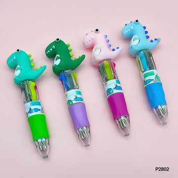 P2802 4 Color Dinosaur Mini Pen 36Pc