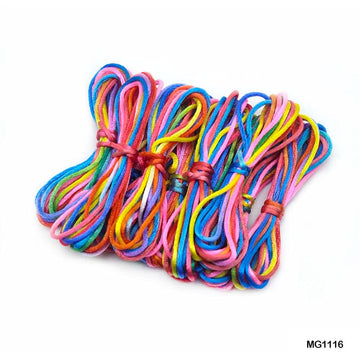 MG Traders Rope Satin Handicraft Thread (3Mtrx12Pcs) (Mg1116)